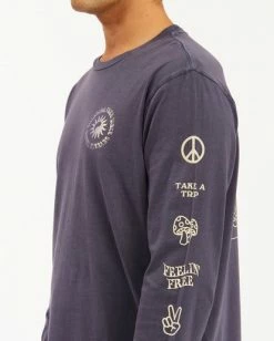 BILLABONG Trippin' Wave Washed Long Sleeve T-Shirt CHAR -Mens Accessories Sales 2022 abyzt00560 billabongw crc dtl2 1
