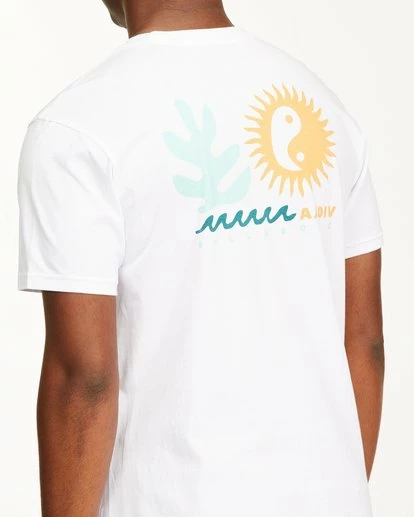 BILLABONG A/Div Wonders Short Sleeve T-Shirt WHITE 4 BILLABONG A/Div Wonders Short Sleeve T-Shirt WHITE - Image 4