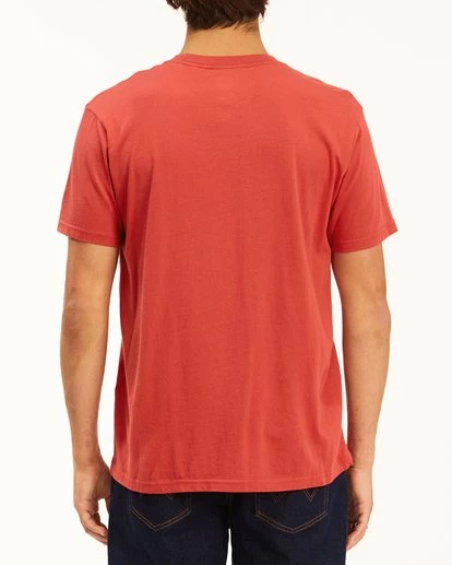 BILLABONG Wrangler Lands Short Sleeve T-Shirt CRIMSON 4 BILLABONG Wrangler Lands Short Sleeve T-Shirt CRIMSON - Image 4