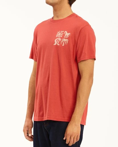 BILLABONG Wrangler Lands Short Sleeve T-Shirt CRIMSON 3 BILLABONG Wrangler Lands Short Sleeve T-Shirt CRIMSON - Image 3