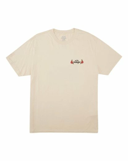BILLABONG Wrangler Saguaro Short Sleeve T-Shirt NATURAL 7 BILLABONG Wrangler Saguaro Short Sleeve T-Shirt NATURAL - Image 7