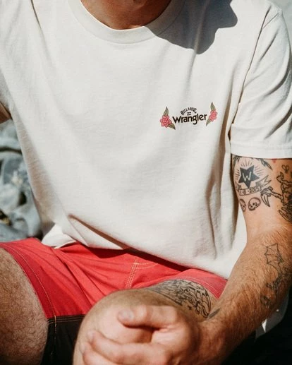 BILLABONG Wrangler Saguaro Short Sleeve T-Shirt NATURAL 2 BILLABONG Wrangler Saguaro Short Sleeve T-Shirt NATURAL - Image 2