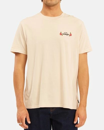 BILLABONG Wrangler Saguaro Short Sleeve T-Shirt NATURAL 3 BILLABONG Wrangler Saguaro Short Sleeve T-Shirt NATURAL - Image 3