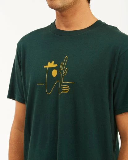 BILLABONG Wrangler Sleepwalker Short Sleeve T-Shirt BOTTLE GREEN 5 BILLABONG Wrangler Sleepwalker Short Sleeve T-Shirt BOTTLE GREEN - Image 5