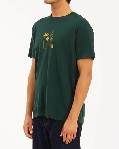 BILLABONG Wrangler Sleepwalker Short Sleeve T-Shirt BOTTLE GREEN 3 BILLABONG Wrangler Sleepwalker Short Sleeve T-Shirt BOTTLE GREEN - Image 3