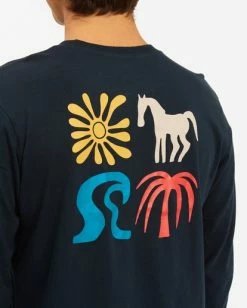 BILLABONG Wrangler Lands Long Sleeve T-Shirt INDIGO -Mens Accessories Sales 2022 abyzt00580 billabongw ind dtl1 1
