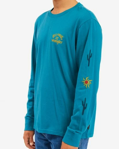 BILLABONG Wrangler Sunlight Long Sleeve T-Shirt EMERALD 5 BILLABONG Wrangler Sunlight Long Sleeve T-Shirt EMERALD - Image 5