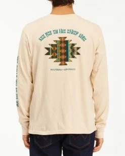 BILLABONG Wrangler Westward Long Sleeve T-Shirt NATURAL -Mens Accessories Sales 2022 abyzt00583 billabongw nat bck1 1