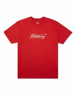 BILLABONG Budweiser Bow Short Sleeve T-Shirt ELEMENT RED -Mens Accessories Sales 2022 abyzt00584 billabongf elr frt1 1