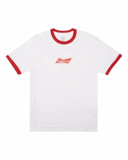 BILLABONG Budweiser Bow Ringer Short Sleeve T-Shirt WHITE 6 BILLABONG Budweiser Bow Ringer Short Sleeve T-Shirt WHITE - Image 6