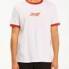 BILLABONG Budweiser Bow Ringer Short Sleeve T-Shirt WHITE