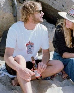 BILLABONG Budweiser Crusher Short Sleeve T-Shirt WHITE