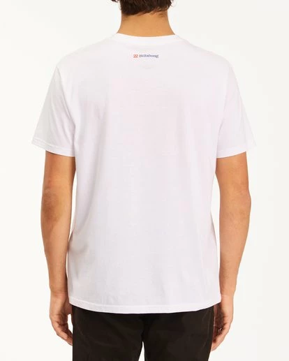 BILLABONG Budweiser Crusher Short Sleeve T-Shirt WHITE 4 BILLABONG Budweiser Crusher Short Sleeve T-Shirt WHITE - Image 4