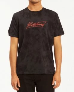 BILLABONG Budweiser Bow Tie-Dye Short Sleeve T-Shirt BLACK
