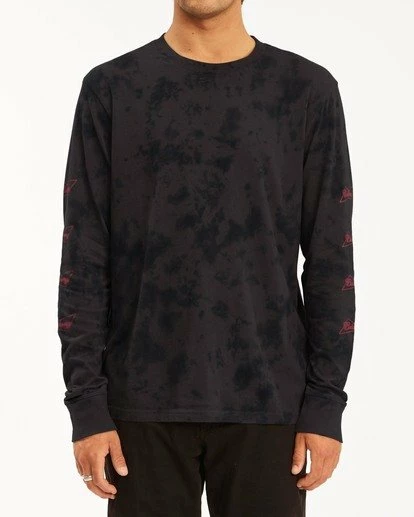BILLABONG Budweiser Bow Tie-Dye Long Sleeve T-Shirt BLACK 1 BILLABONG Budweiser Bow Tie-Dye Long Sleeve T-Shirt BLACK