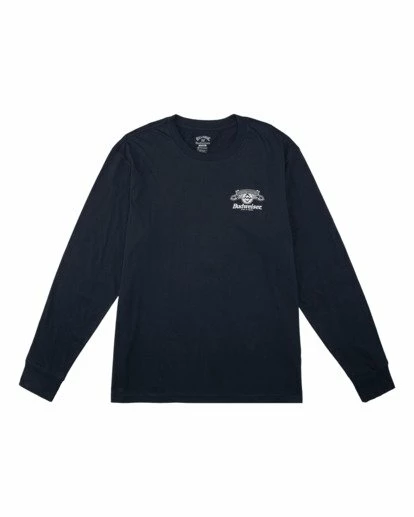 BILLABONG Budweiser Insignia Long Sleeve T-Shirt NAVY 7 BILLABONG Budweiser Insignia Long Sleeve T-Shirt NAVY - Image 7