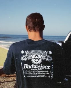 BILLABONG Budweiser Insignia Long Sleeve T-Shirt NAVY