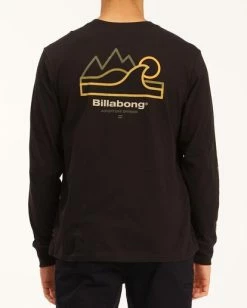BILLABONG A/Div Peak Wave Long Sleeve T-Shirt BLACK -Mens Accessories Sales 2022 abyzt00603 billabongw blk bck1 1