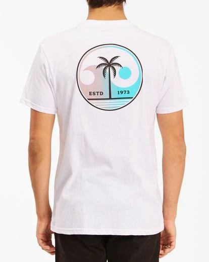 BILLABONG Yin And Wave Short Sleeve T-Shirt WHITE 3 BILLABONG Yin And Wave Short Sleeve T-Shirt WHITE - Image 3