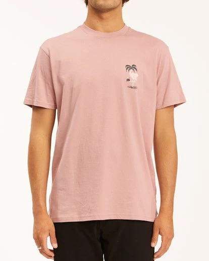BILLABONG Paradise Lost Short Sleeve T-Shirt DUSTY PINK 1 BILLABONG Paradise Lost Short Sleeve T-Shirt DUSTY PINK