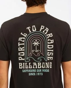 BILLABONG Portal Short Sleeve T-Shirt BLACK 9 BILLABONG Portal Short Sleeve T-Shirt BLACK -Mens Accessories Sales 2022 abyzt00613 billabongw blk dtl1 1
