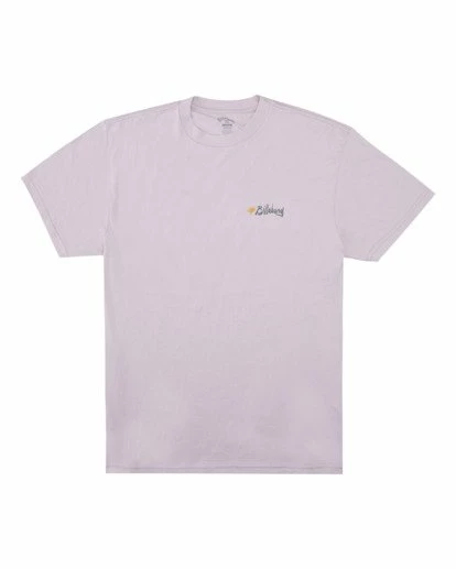 BILLABONG Peak Short Sleeve T-Shirt LIGHT LAVENDER 5 BILLABONG Peak Short Sleeve T-Shirt LIGHT LAVENDER - Image 5
