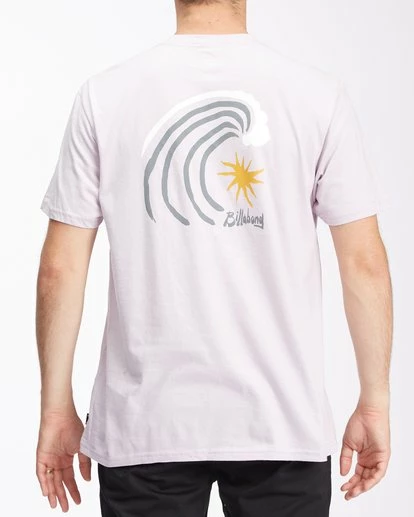 BILLABONG Peak Short Sleeve T-Shirt LIGHT LAVENDER 4 BILLABONG Peak Short Sleeve T-Shirt LIGHT LAVENDER - Image 4