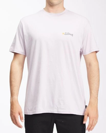 BILLABONG Peak Short Sleeve T-Shirt LIGHT LAVENDER 2 BILLABONG Peak Short Sleeve T-Shirt LIGHT LAVENDER - Image 2