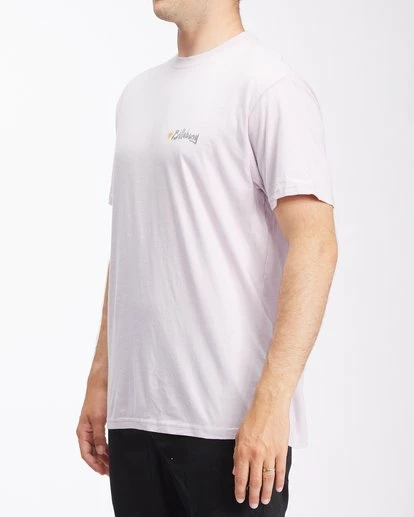 BILLABONG Peak Short Sleeve T-Shirt LIGHT LAVENDER 3 BILLABONG Peak Short Sleeve T-Shirt LIGHT LAVENDER - Image 3