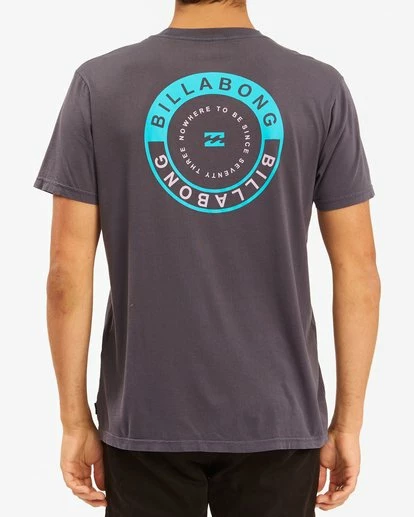BILLABONG Rocker Wave Washed Short Sleeve T-Shirt CHAR 3 BILLABONG Rocker Wave Washed Short Sleeve T-Shirt CHAR - Image 3