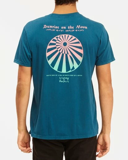 BILLABONG Moon Wave Washed Short Sleeve T-Shirt NAVY 3 BILLABONG Moon Wave Washed Short Sleeve T-Shirt NAVY - Image 3