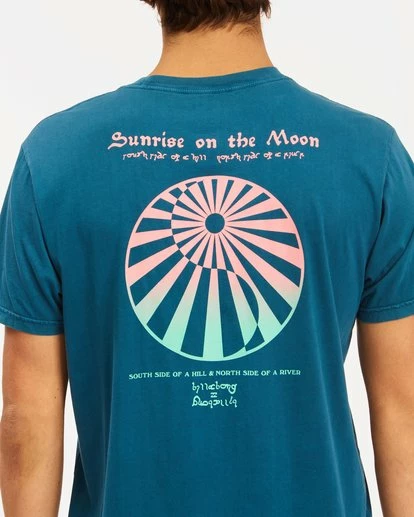BILLABONG Moon Wave Washed Short Sleeve T-Shirt NAVY 4 BILLABONG Moon Wave Washed Short Sleeve T-Shirt NAVY - Image 4