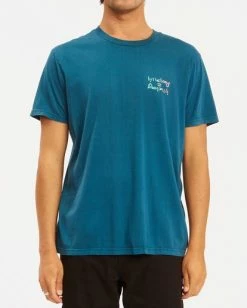 BILLABONG Moon Wave Washed Short Sleeve T-Shirt NAVY