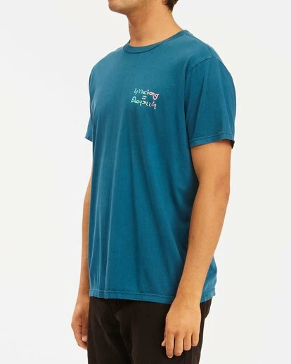 BILLABONG Moon Wave Washed Short Sleeve T-Shirt NAVY 2 BILLABONG Moon Wave Washed Short Sleeve T-Shirt NAVY - Image 2