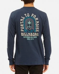 BILLABONG Portal Long Sleeve T-Shirt NAVY -Mens Accessories Sales 2022 abyzt00627 billabongw nvy bck1 1