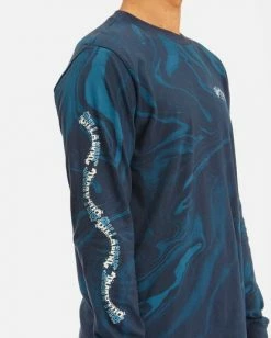 BILLABONG Marble Arch Long Sleeve T-Shirt NAVY -Mens Accessories Sales 2022 abyzt00628 billabongw nvy dtl1 1