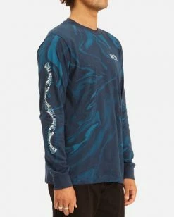 BILLABONG Marble Arch Long Sleeve T-Shirt NAVY -Mens Accessories Sales 2022 abyzt00628 billabongw nvy sd2 1
