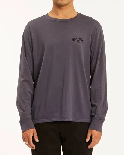 BILLABONG Archwave Wave Washed Long Sleeve T-Shirt CHAR 2 BILLABONG Archwave Wave Washed Long Sleeve T-Shirt CHAR - Image 2