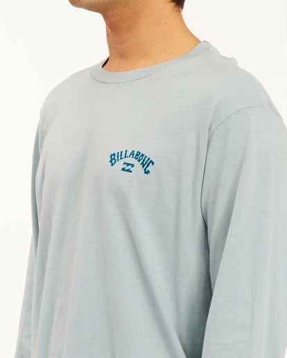 BILLABONG Archwave Wave Washed Long Sleeve T-Shirt CHAR 6 BILLABONG Archwave Wave Washed Long Sleeve T-Shirt CHAR - Image 6