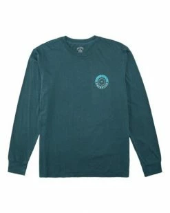 BILLABONG Rocker Wave Washed Long Sleeve T-Shirt DEEP SEA -Mens Accessories Sales 2022 abyzt00630 billabongf dps frt1 1
