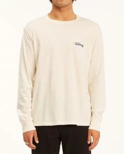 BILLABONG Peak Wave Washed Long Sleeve T-Shirt OFF WHITE