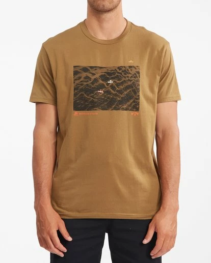 BILLABONG A/Div Glacier Runoff Aerial Short Sleeve T-Shirt BISON 1 BILLABONG A/Div Glacier Runoff Aerial Short Sleeve T-Shirt BISON