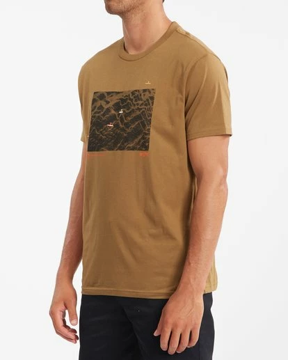 BILLABONG A/Div Glacier Runoff Aerial Short Sleeve T-Shirt BISON 2 BILLABONG A/Div Glacier Runoff Aerial Short Sleeve T-Shirt BISON - Image 2