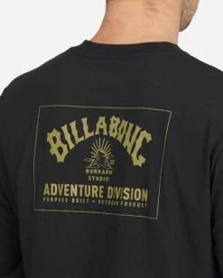 BILLABONG A/Div Studio Arch UV Long Sleeve T-Shirt BLACK -Mens Accessories Sales 2022 abyzt00691 billabongw blk dtl1 1