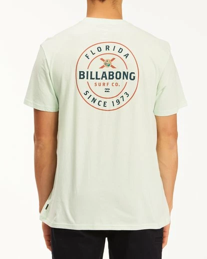 BILLABONG Basis Florida Short Sleeve T-Shirt SEAGLASS 3 BILLABONG Basis Florida Short Sleeve T-Shirt SEAGLASS - Image 3