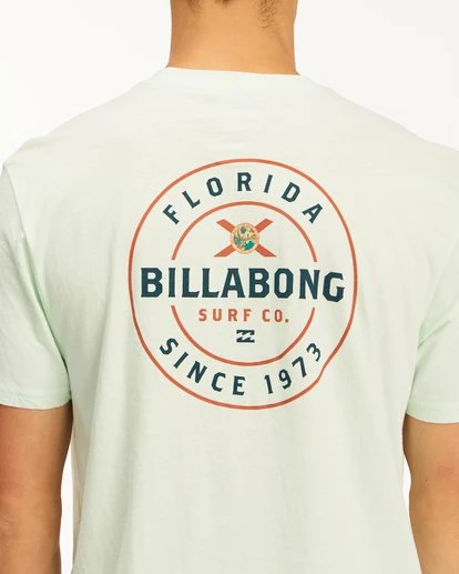 BILLABONG Basis Florida Short Sleeve T-Shirt SEAGLASS 4 BILLABONG Basis Florida Short Sleeve T-Shirt SEAGLASS - Image 4