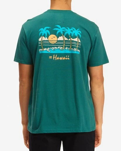 BILLABONG Maui Hawaii Short Sleeve T-Shirt DEEP SEA 3 BILLABONG Maui Hawaii Short Sleeve T-Shirt DEEP SEA - Image 3