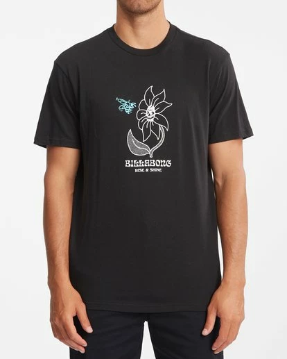 BILLABONG Rise & Shine Short Sleeve T-Shirt BLACK 2 BILLABONG Rise & Shine Short Sleeve T-Shirt BLACK - Image 2