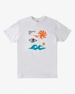 BILLABONG Calder Short Sleeve T-Shirt WHITE -Mens Accessories Sales 2022 abyzt00805 billabongf wht frt1 1