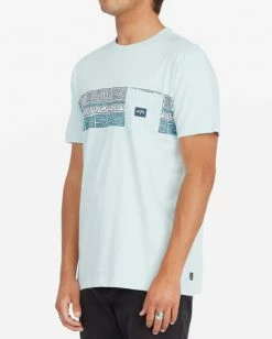 BILLABONG Halfrack Stripe Pocket T-Shirt COASTAL BLUE -Mens Accessories Sales 2022 abyzt00809 billabongw cbu sd1